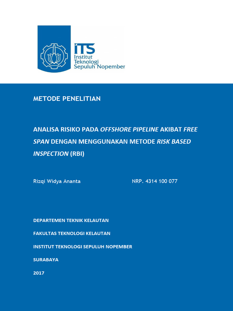 Analisa Risiko Free Span Pipeline RBI | PDF