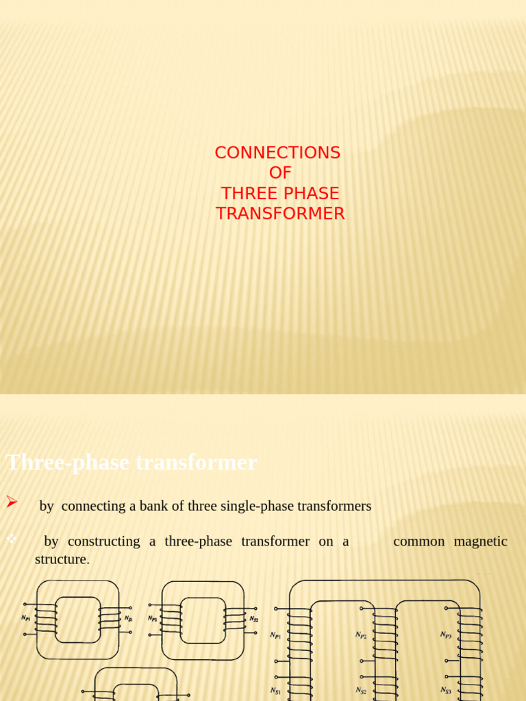 Three-Phase Transformer Connections Guide | PDF | Transformer ...