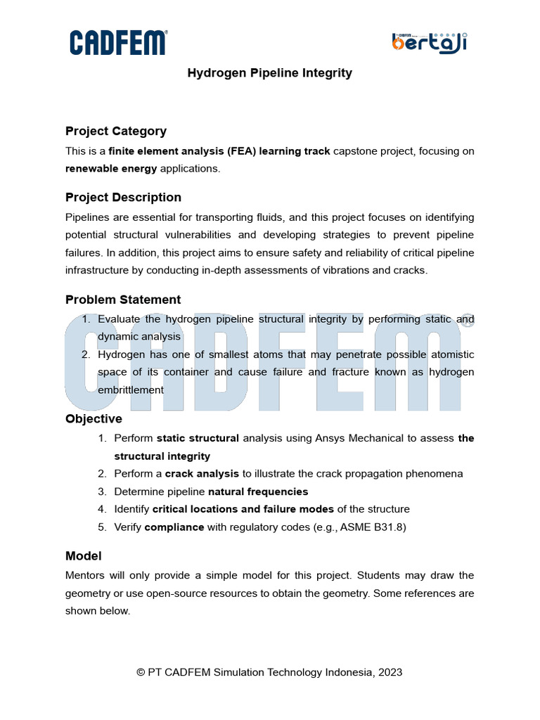 Hydrogen Pipeline Integrity Analysis | PDF