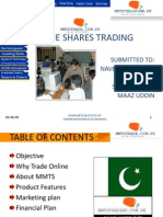 Online Shares Trading: Submitted To: Naveed Mansoor Submitted By: Maaz Uddin