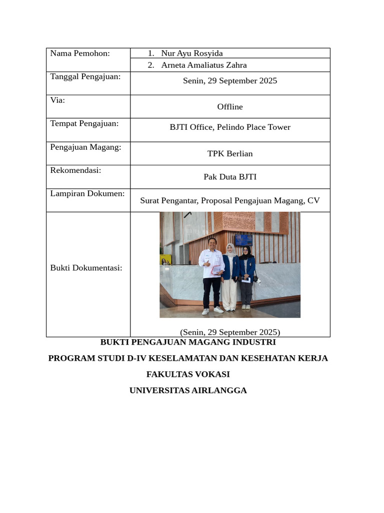 Dokumentasi Magang | PDF