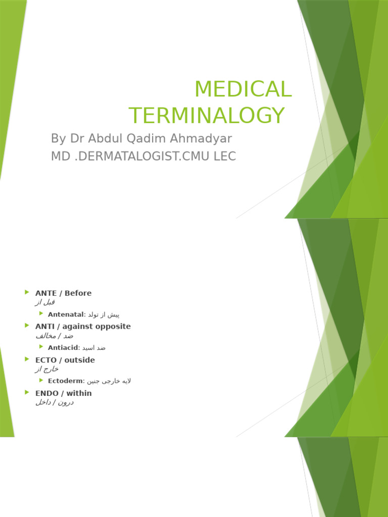 Medical Terminalogy PPT First | PDF