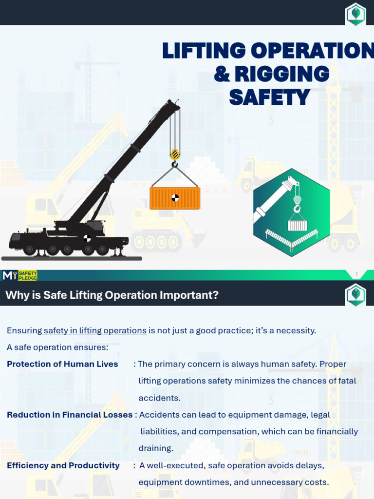 LIFTING OPERATION Safety | PDF | Crane (Machine) | Safety