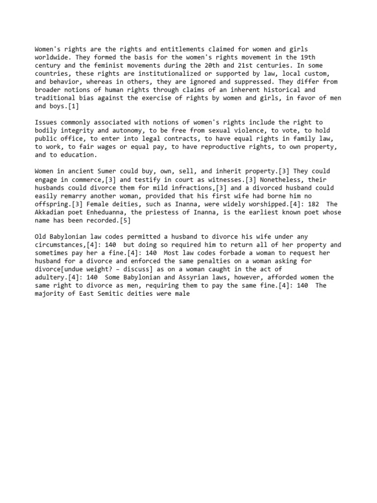Womens Right | PDF