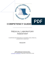 Competency Guidelines: Medical Laboratory Assistant