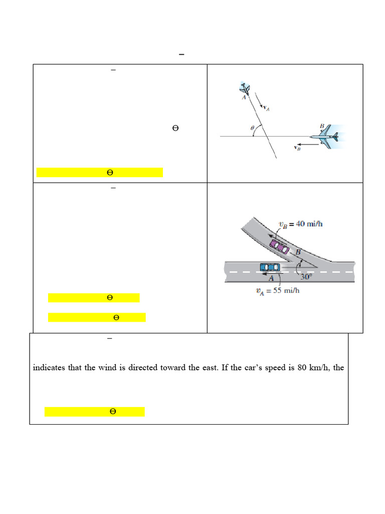 Relative Velocity Problems in Kinetics | PDF | Velocity | Acceleration