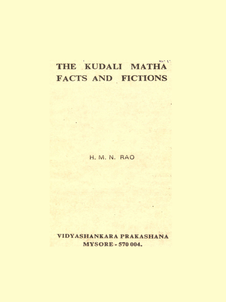 The Kudali Math Facts and Fictions - C | PDF
