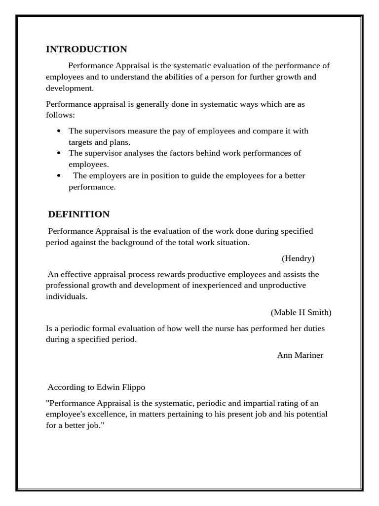 Performance Appraisal | PDF | Performance Appraisal | Employment
