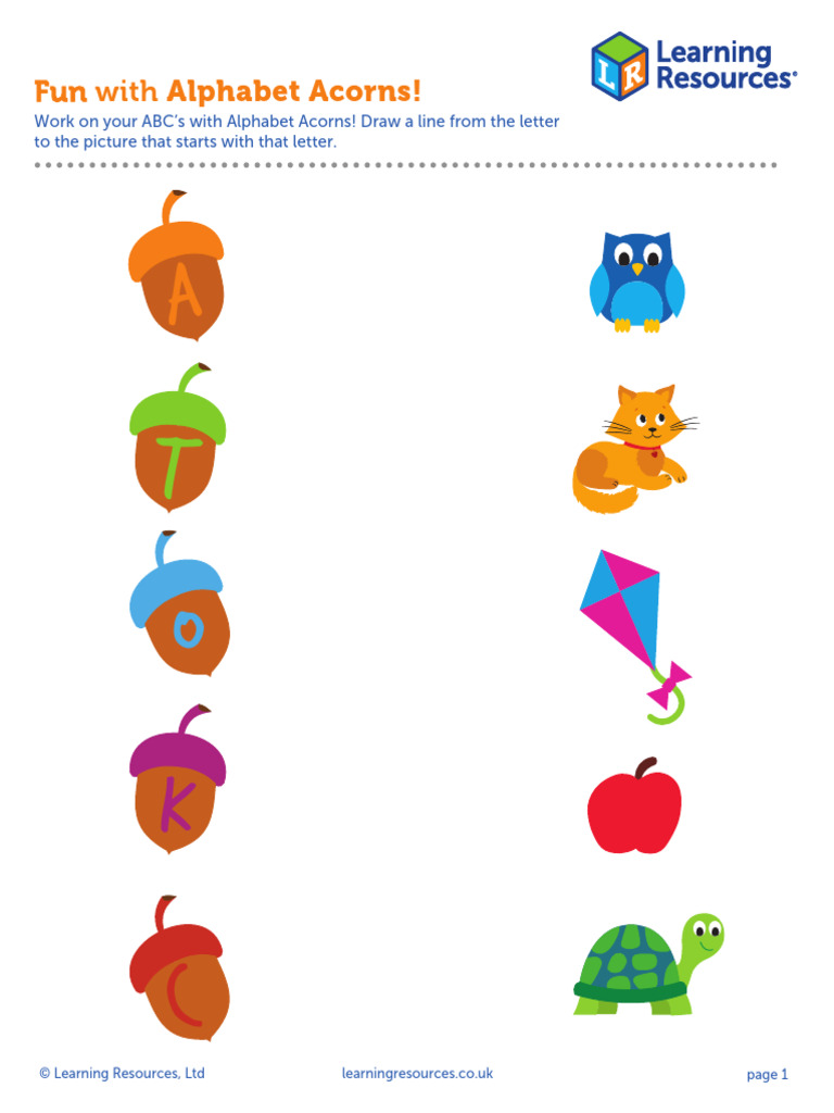 ABC Learning with Alphabet Acorns | PDF