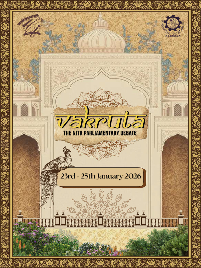 Vakruta 2026: NIT Rourkela Debate Event | PDF
