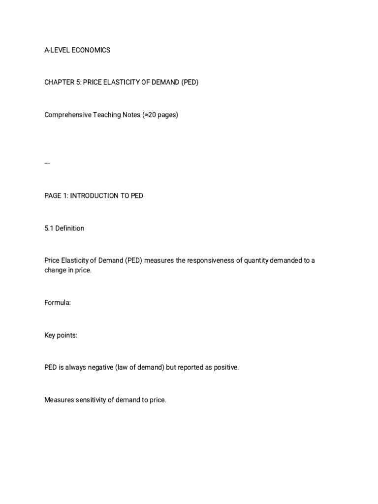 Eco ch5 | PDF | Price Elasticity Of Demand | Demand