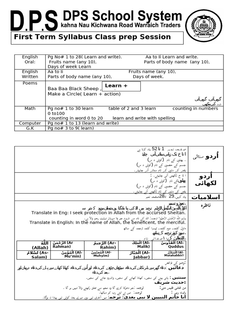 Prep Syllbus | PDF