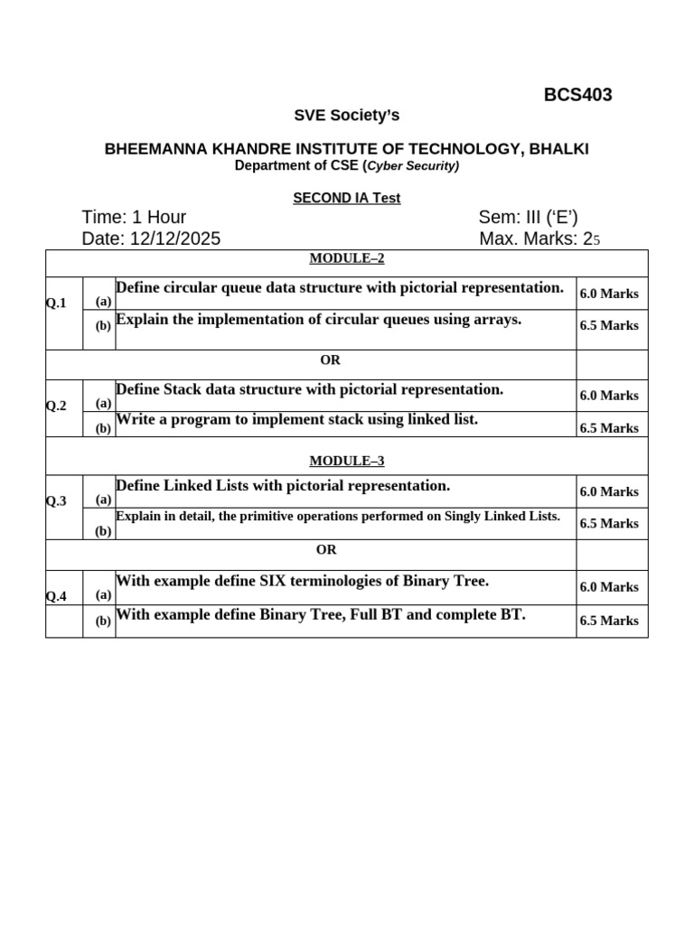 Bcs403 2ia Cy | PDF
