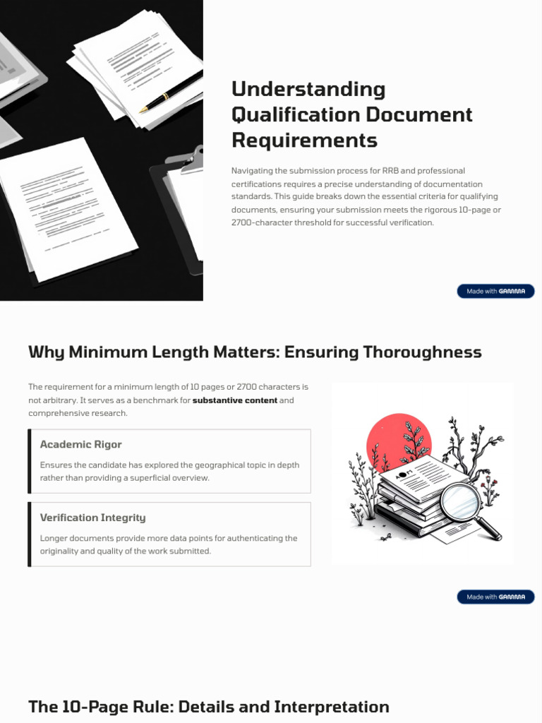 Qualification Guide for RRB Documents | PDF | Page Layout | Geography
