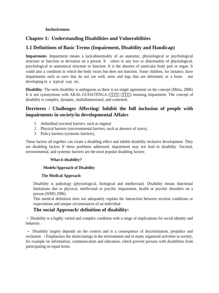 Understanding Disabilities and Inclusion | PDF | Inclusion (Education ...