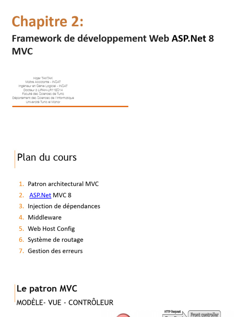 Chapitre 2 ASP - Net Core MVC | PDF | Modèle-vue-contrôleur | Internet