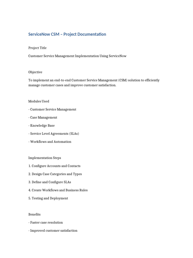 ServiceNow CSM Implementation Guide | PDF