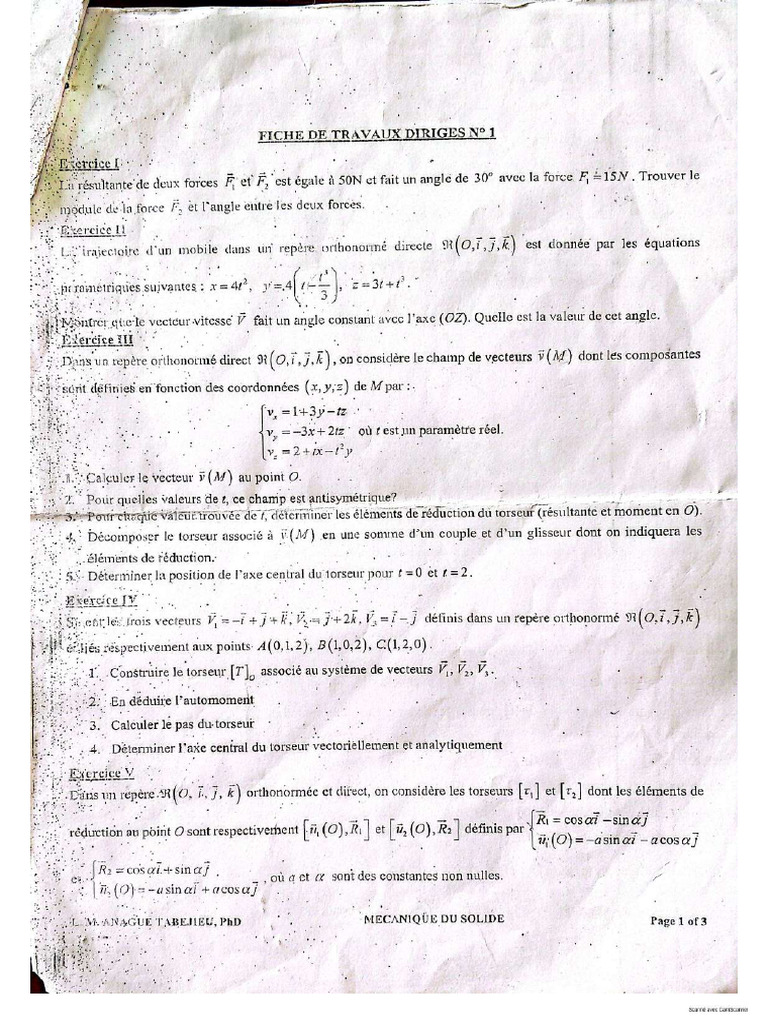 MEGA Solution TD1 MECASOL | PDF