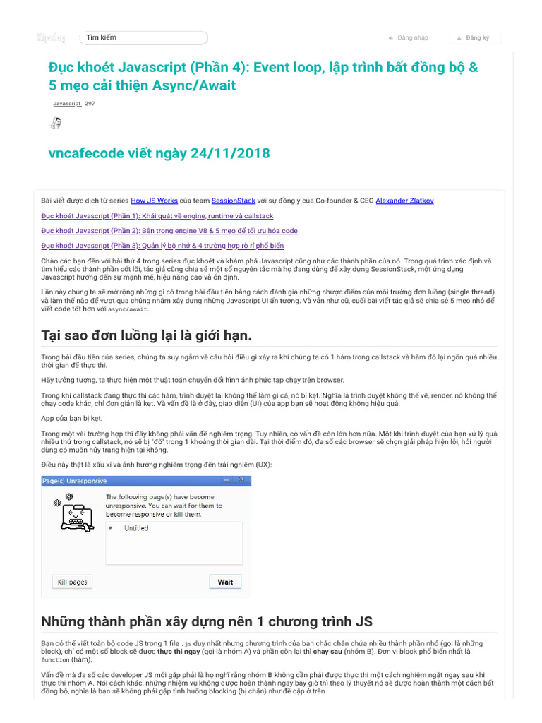Đục khoét Javascript (Phần 4)_ Event loop, lập trình bất đồng bộ & 5 ...