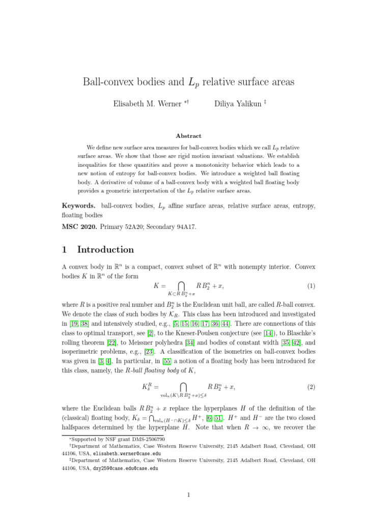 2512.19836v1 | PDF | Euclidean Space | Convex Set