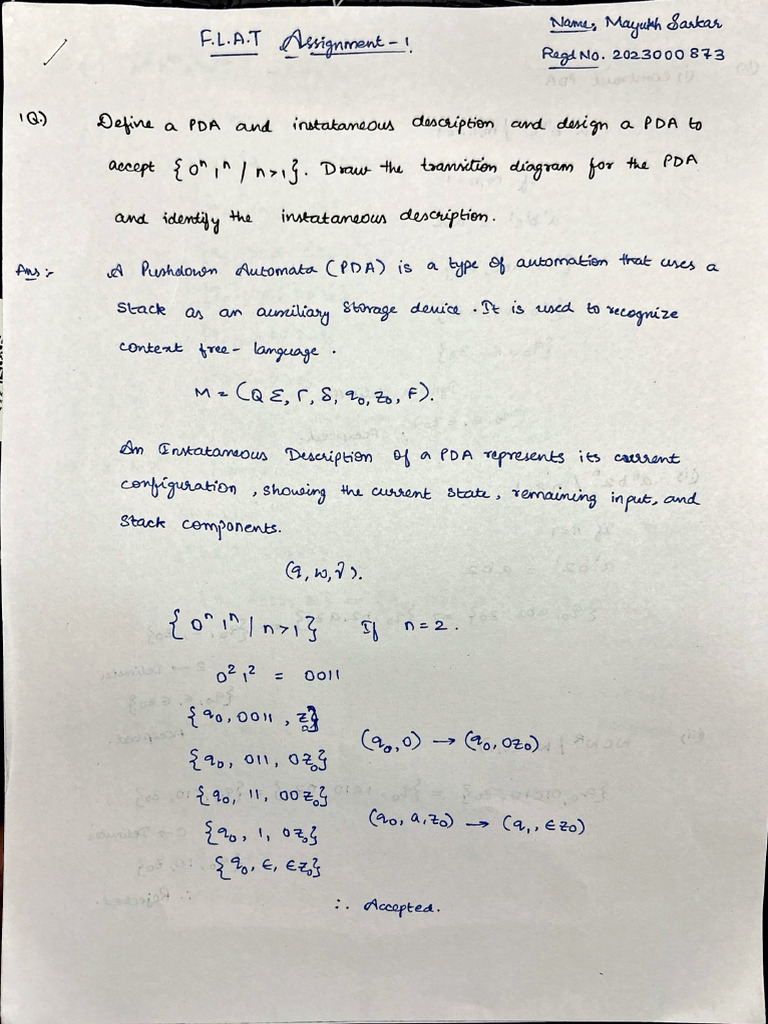 FLAT Assignment 1 | PDF