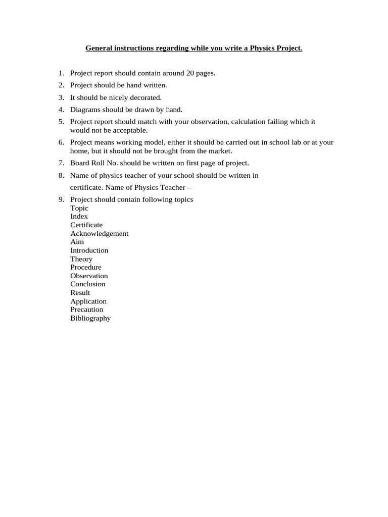 Physics Project File Main | PDF
