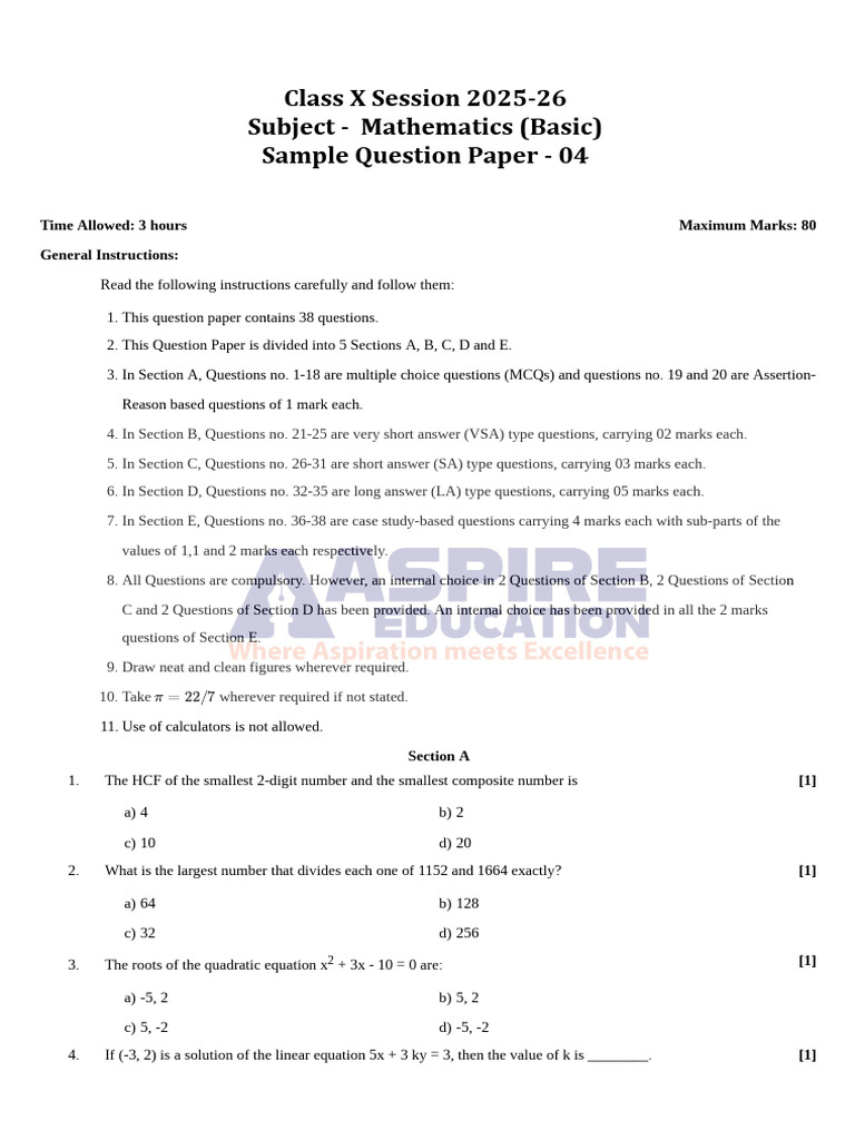 X - Maths Basic (22nd Dec) | PDF | Circle | Area