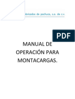 Manual de Operación para Montacargas
