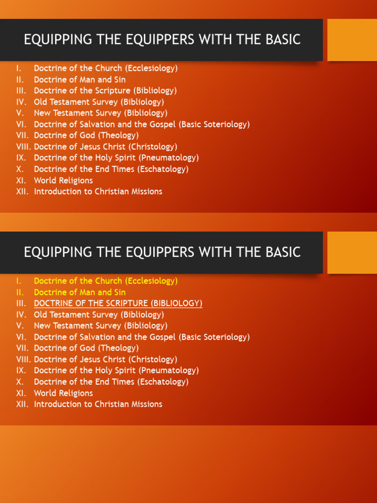 Doctrine of The Scripture | PDF | Bible | Revelation