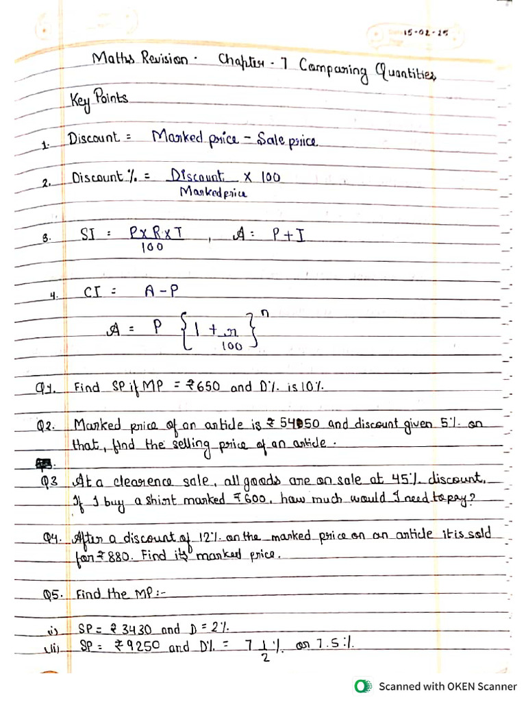 Class 8th Maths Revision | PDF
