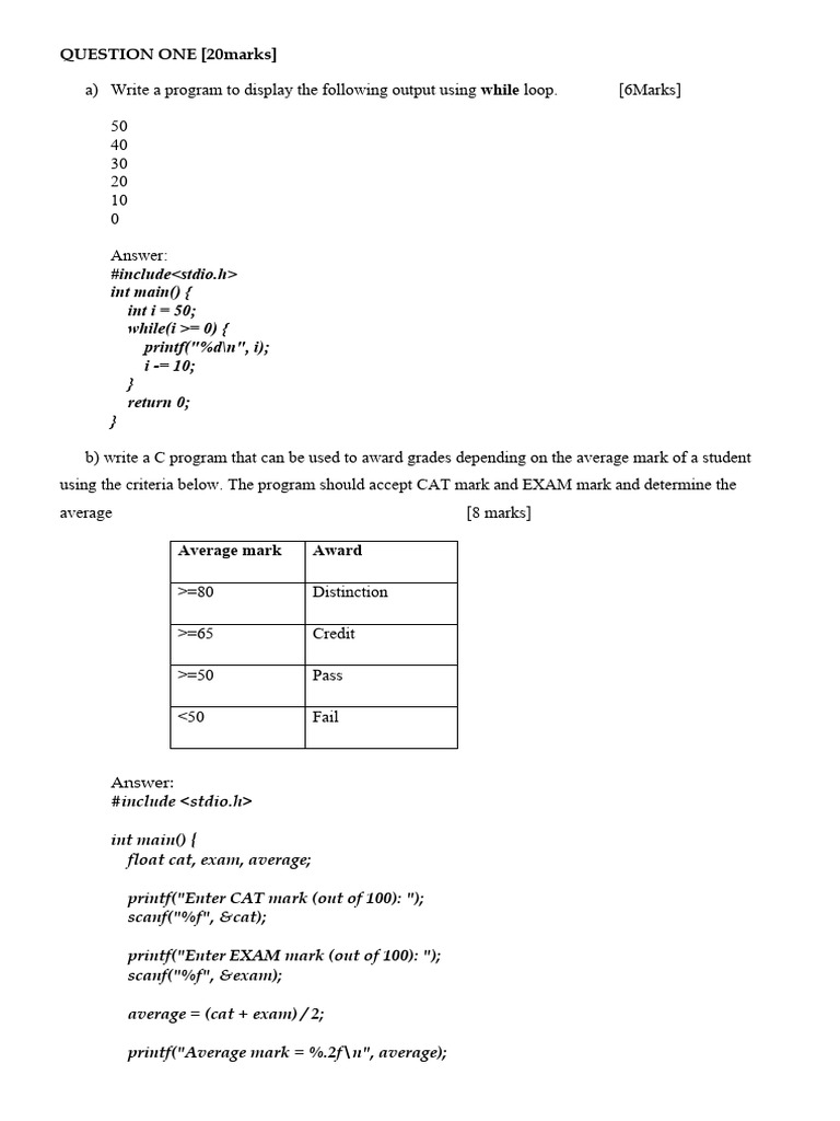 C Programming Basics: Loops, Functions, and Errors | PDF | Parameter ...