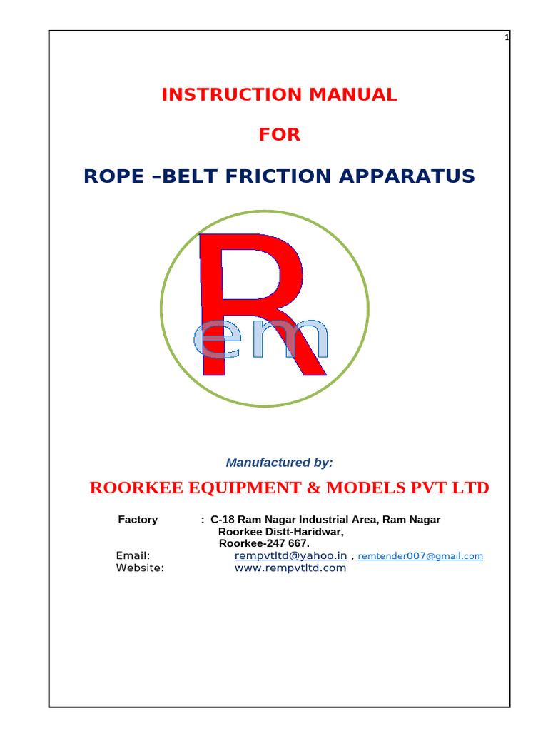 Belt and Rope Friction | PDF | Belt (Mechanical) | Friction