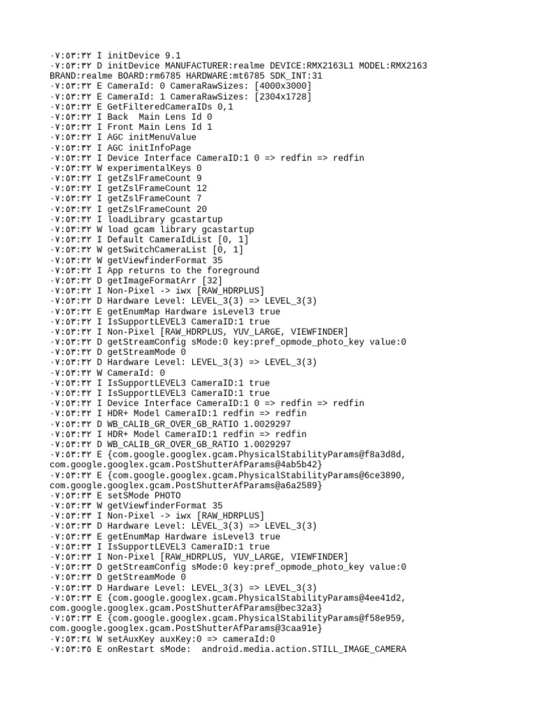 Realme RMX2163 Camera Log Analysis | PDF | Tablet Computer | Personal ...