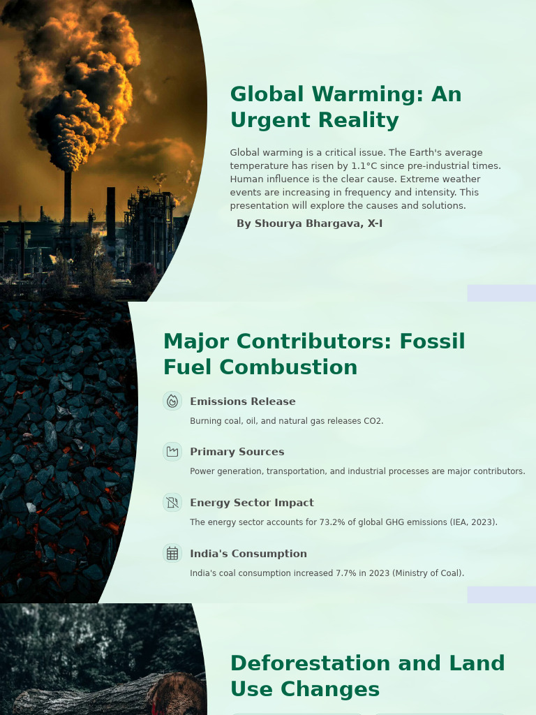 Global Warming An Urgent Reality | PDF | Climate Change | Greenhouse Gas