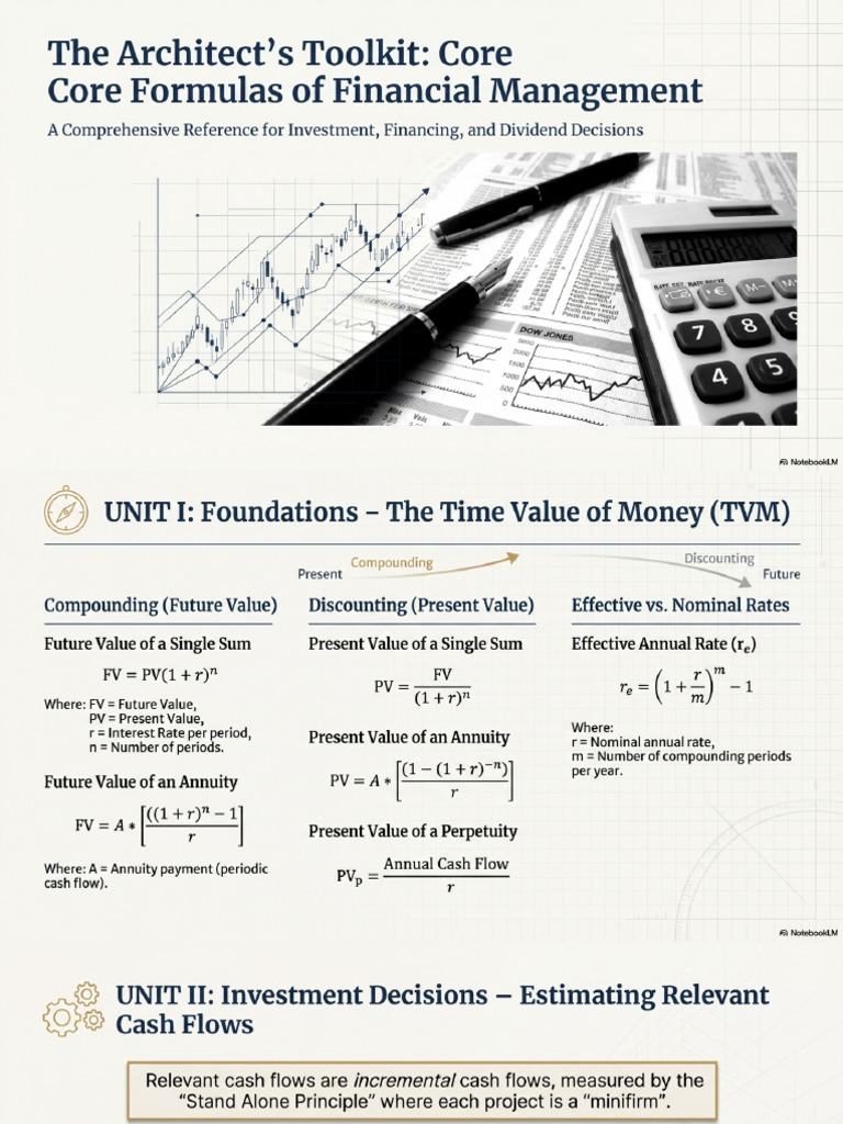 Financial Management Formula Toolkit | PDF