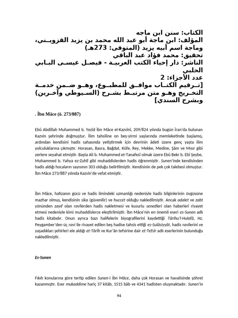 Çakin 2019 Bahar İbnu Mace | PDF