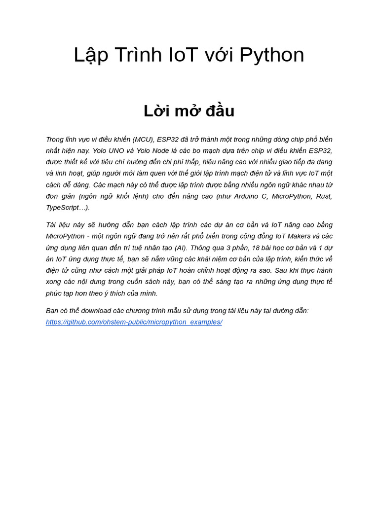 Lập Trình IoT Với Python - Draft | PDF