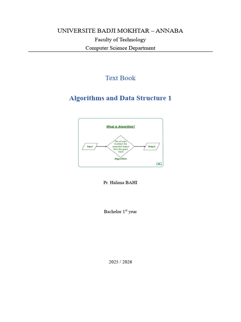 Algorithms and Data Structures Guide | PDF | Data Type | Control Flow