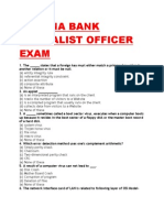 Dena Bank Specialist Officer Exam