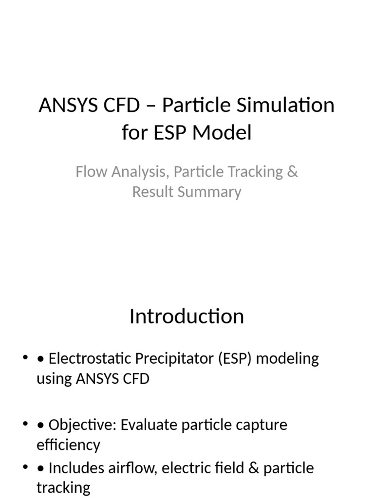 ANSYS CFD ESP Particle Simulation Guide | PDF
