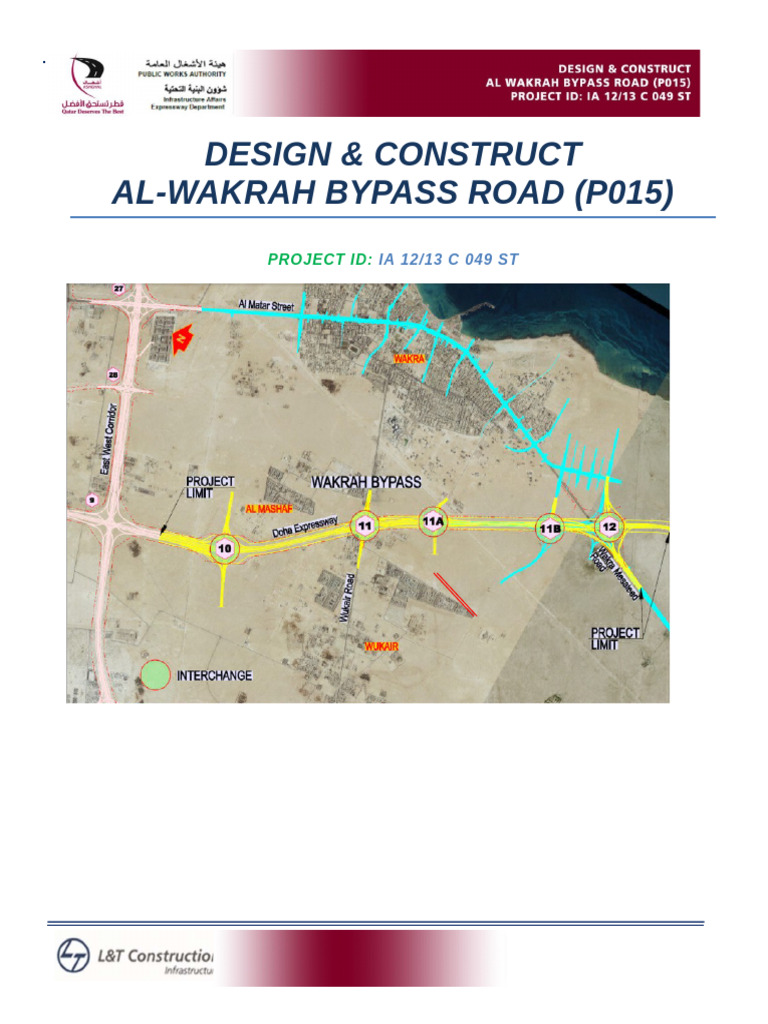 Al-Wakrah Bypass Road CBM Method Statement | PDF | Road Surface
