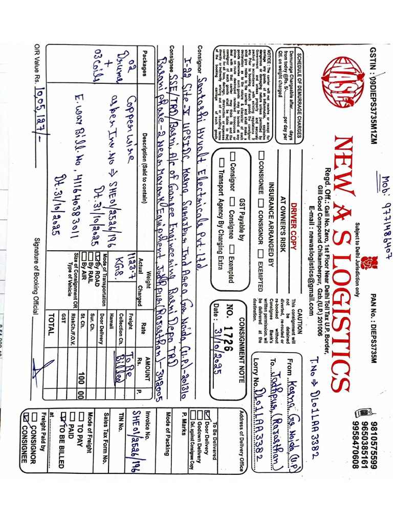 Gargee Engg Invoice No 196 | PDF