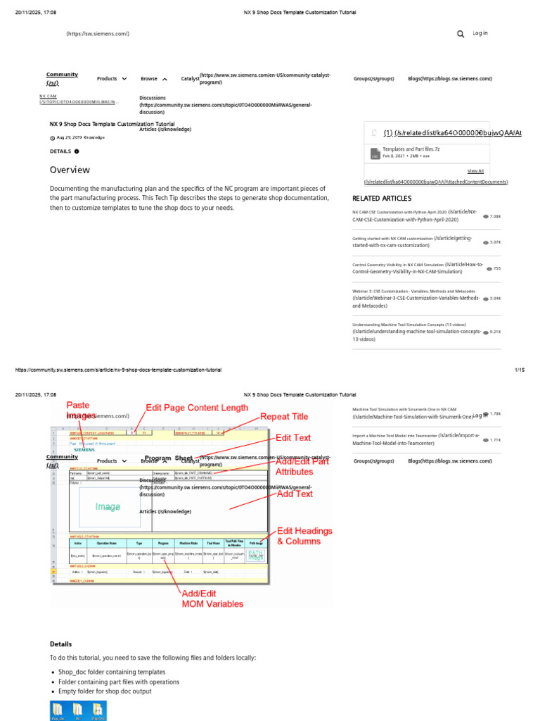NX 9 Shop Docs Template Guide | PDF | Microsoft Excel | Directory ...