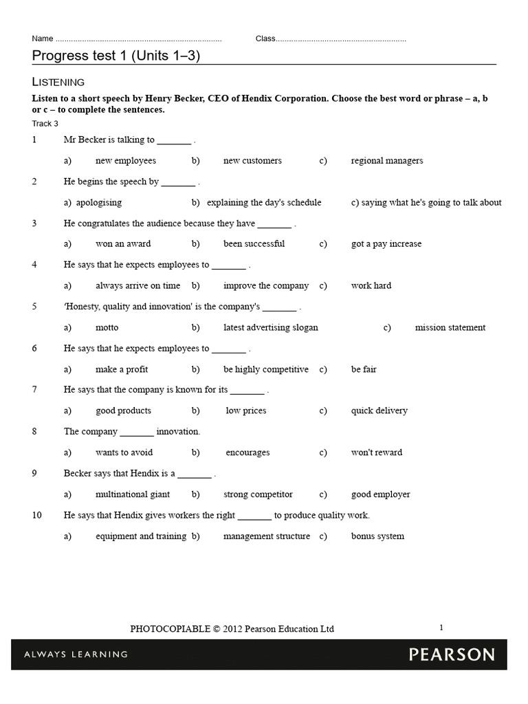 Progress Test 1 (2) | PDF | Loyalty Program | Economies