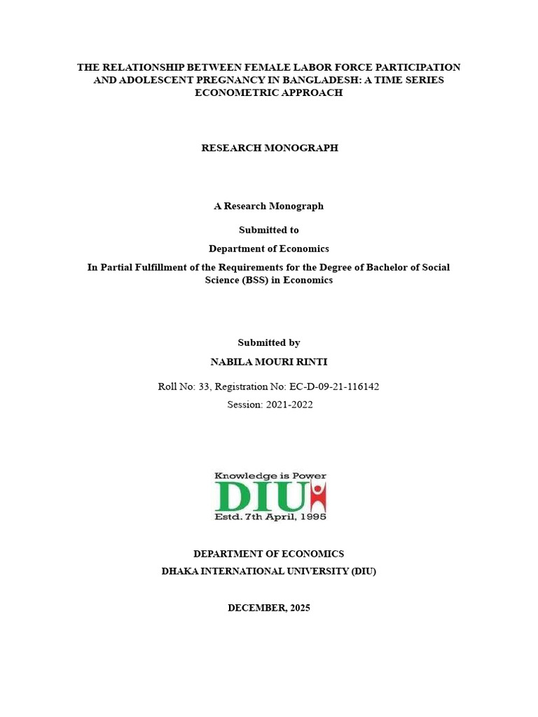 Relationship Between Female Labor Force | PDF | Teenage Pregnancy ...