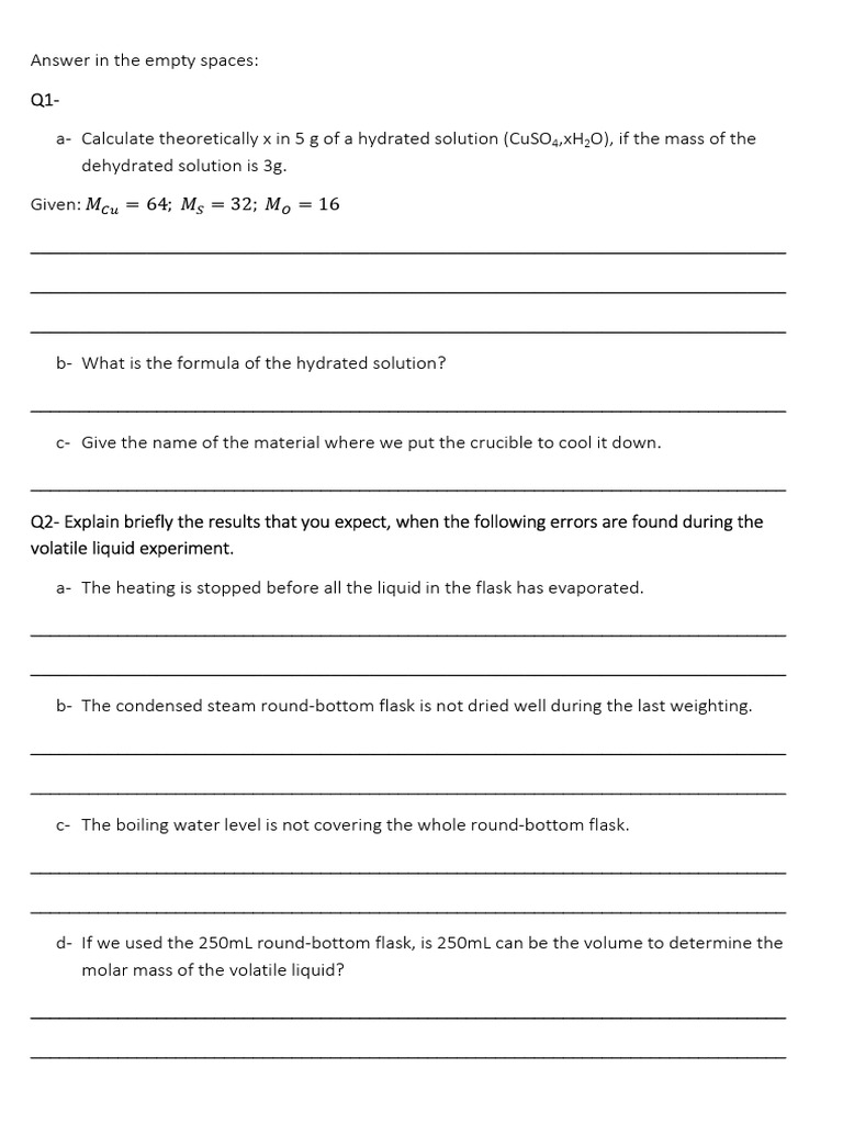 BC2203 2020 General Chem Lab 1 | PDF | Distillation | Water