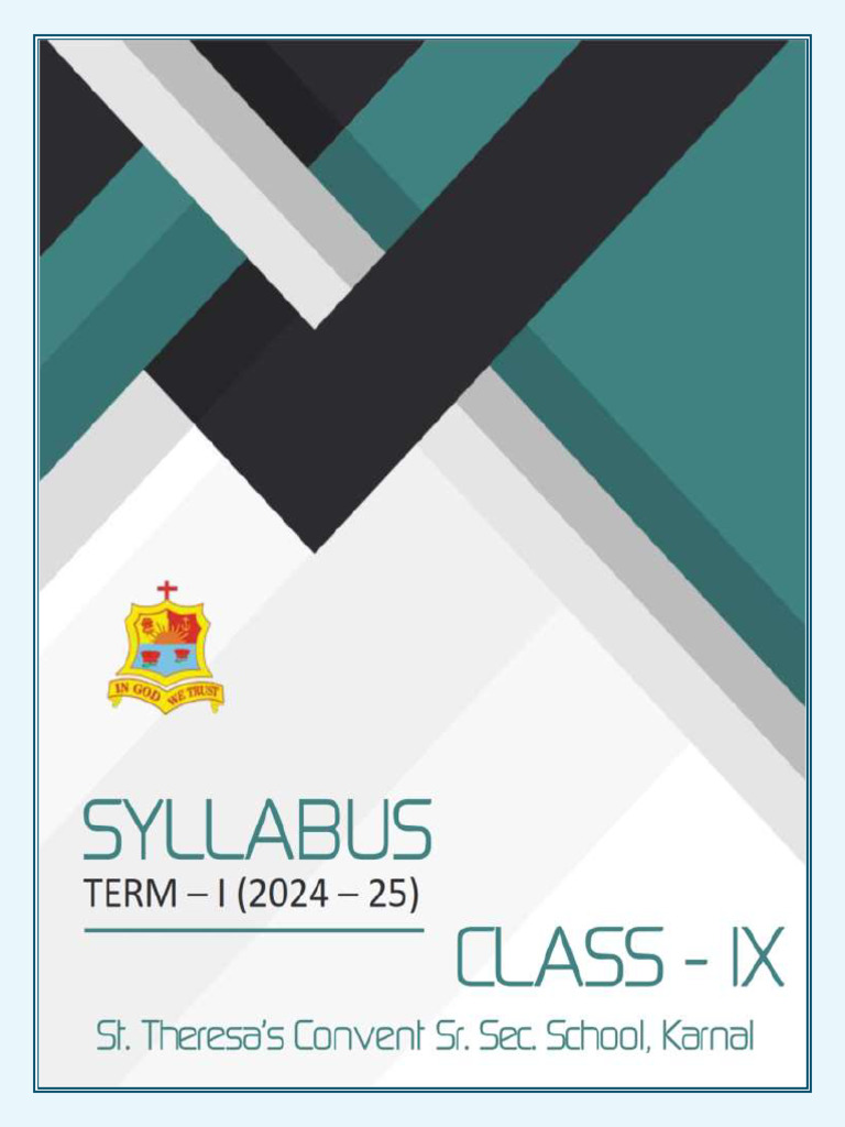 Class IX Syllabus For Term - I Exams 2024 - 2025 | PDF
