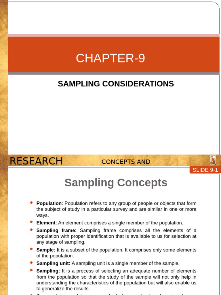 Sampling Concepts in Research Methodology | PDF | Sampling (Statistics ...