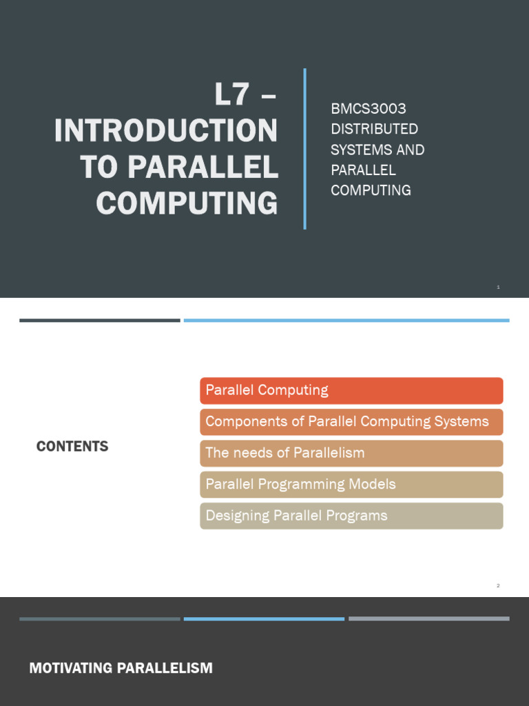 Introduction to Parallel Computing Concepts | PDF | Parallel Computing ...