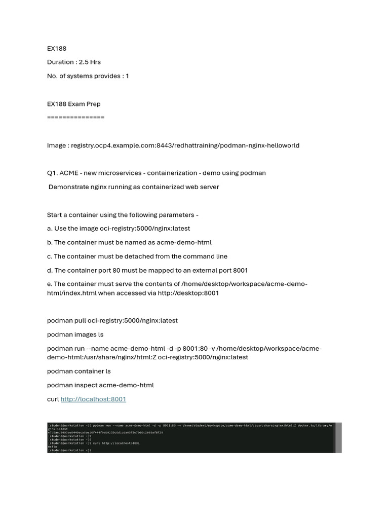 Podman Containerization Exam Prep Guide | PDF | Command Line Interface ...